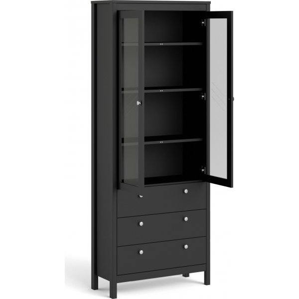 Vitrinekast Madrid - Zwart