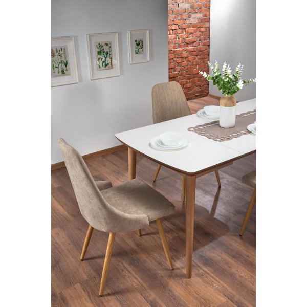 Table à manger Shinra 90-190 cm - Blanc Table à manger Shinra 90-190 cm - Blanc