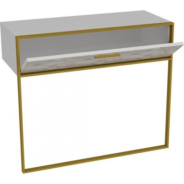 Table d'appoint Polka 90 x 38,5 cm - Or/blanc Table d'appoint Polka 90 x 38,5 cm - Or/blanc