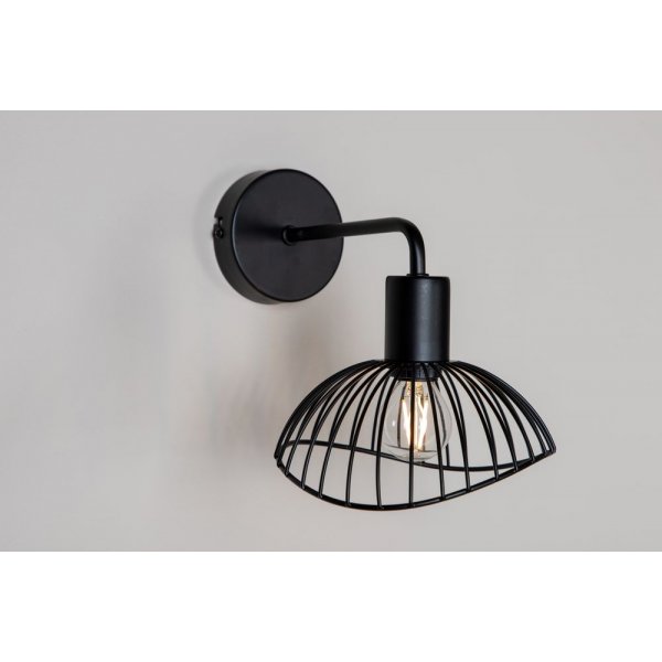 N�tthult v�gglampa kr�k - Svart