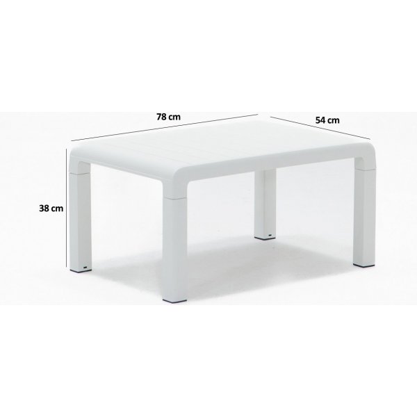 Lara loungegrupp med 2-sits soffa, 2 fåtöljer och bord - Vit Lara loungegrupp med 2-sits soffa, 2 fåtöljer och bord - Vit