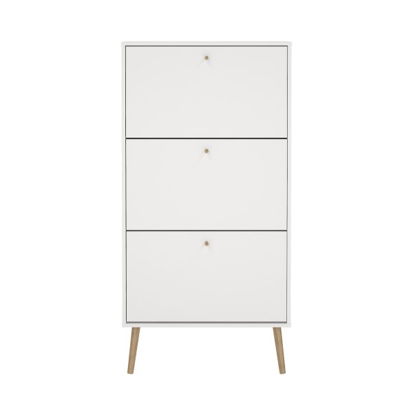 Skoskp Bodo | 3 fllbara luckor | Vit