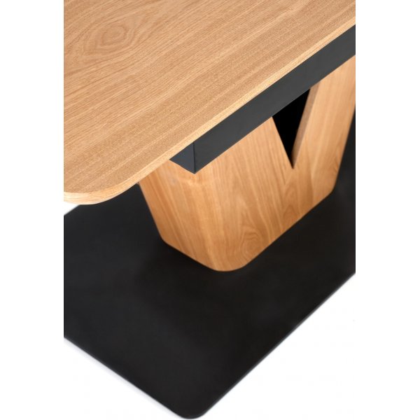 Tozzi matbord 160-200 x 90 cm - Ek/svart Tozzi matbord 160-200 x 90 cm - Ek/svart