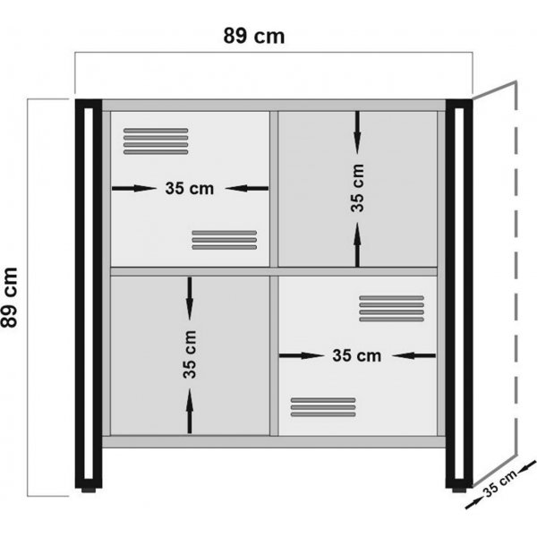 Bibliothèque Cosmo Soft - Pin/noir Bibliothèque Cosmo Soft - Pin/noir