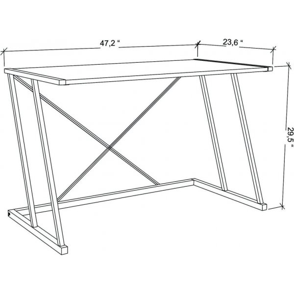 Bureau Adlade 114 x 60 cm - Or/chne