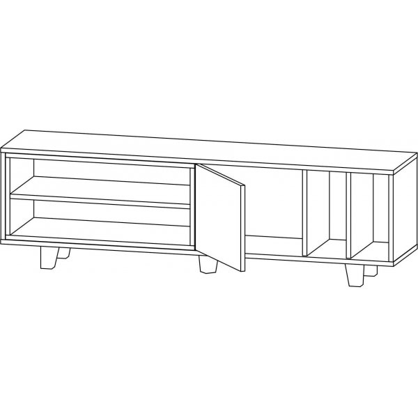 Banc multimdia Rosmar - Blanc/anthracite