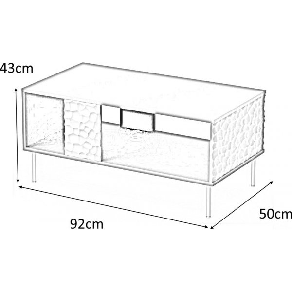 Table basse Bullet 92 x 50 cm - Noir/or Table basse Bullet 92 x 50 cm - Noir/or