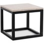 Sydney sidobord 50 - Beige Marmor/svart