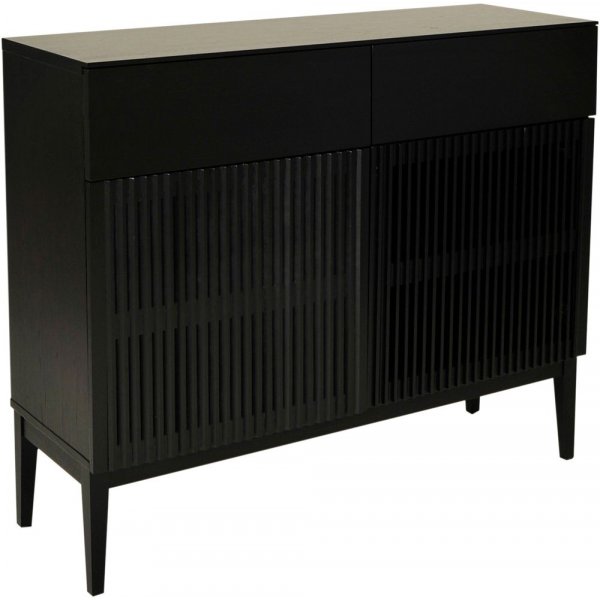 Darell lgt vitrinskp - Svart askfanr/ek