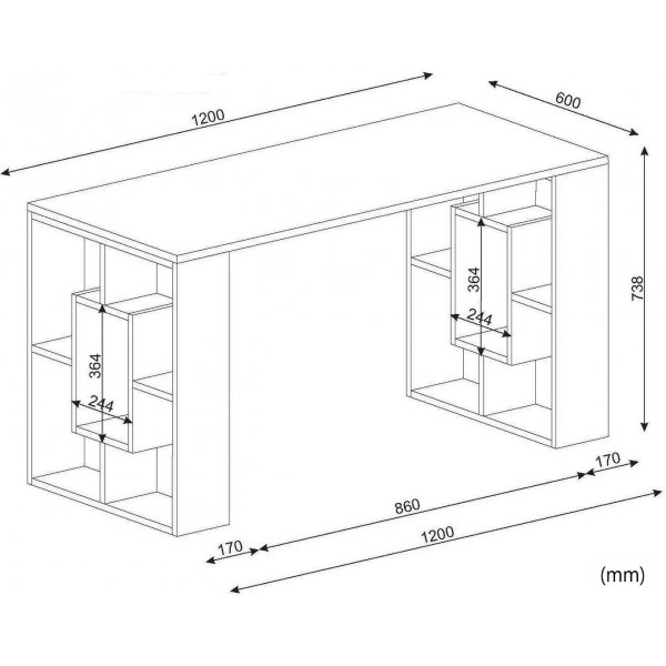 Bureau Valencia 120x60 cm - Blanc