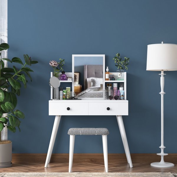 Bijou kaptafel 2, 98 x 40 cm - Wit Bijou kaptafel 2, 98 x 40 cm - Wit