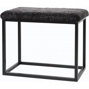 Palle sittbnk Mrkgr/svart - 60 x 35 x 50 cm