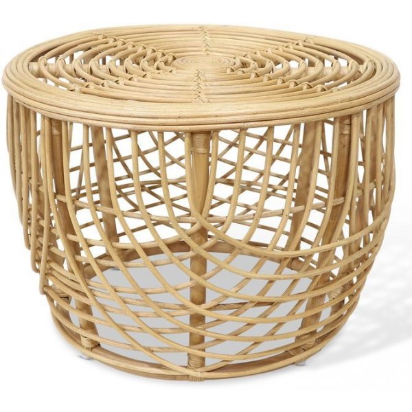 Ensemble table basse Heden Ø60/40 cm - Rotin/naturel + Pieds de meubles Ensemble table basse Heden Ø60/40 cm - Rotin/naturel + Pieds de meubles