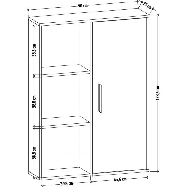 Patrick bokhylla - Vit