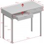Soma skrivbord 100 x 51 cm - Svart/espresso