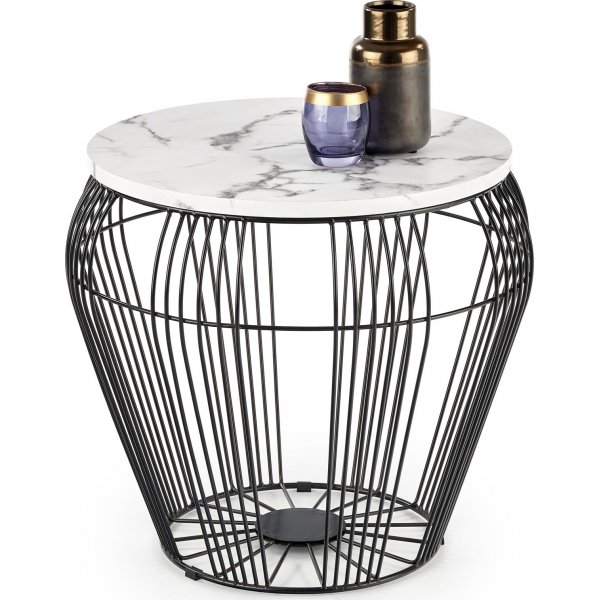 Grande table basse Ø56 cm - Marbre blanc/noir Grande table basse Ø56 cm - Marbre blanc/noir