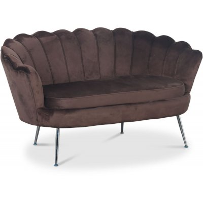Musslan 2-sits soffa - Brun/krom