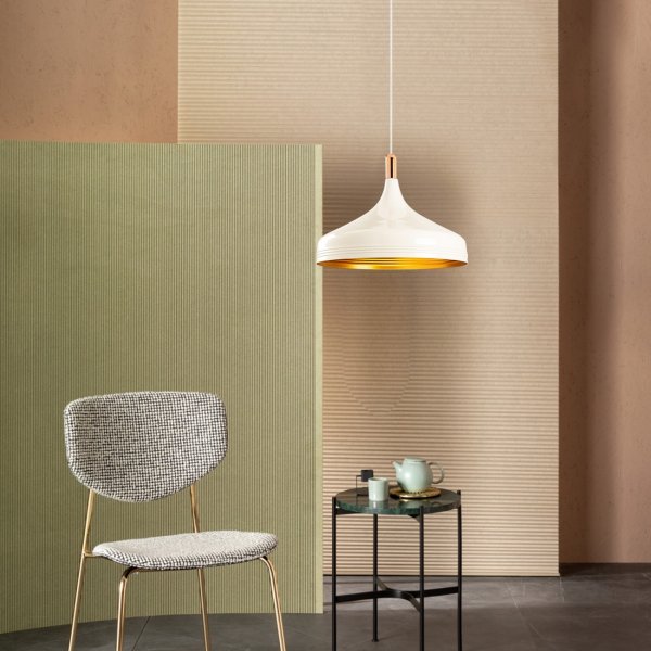 Plafonnier Samba 3723 - Blanc/or/cuivre Plafonnier Samba 3723 - Blanc/or/cuivre