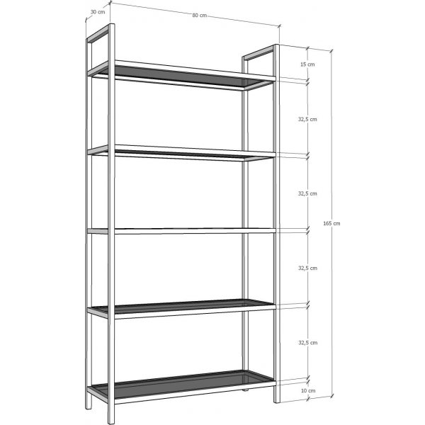 Bibliothèque Komma - Noir Bibliothèque Komma - Noir