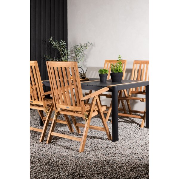 Togo utematgrupp med 4 st Kenya stolar - Svart/Teak Togo utematgrupp med 4 st Kenya stolar - Svart/Teak