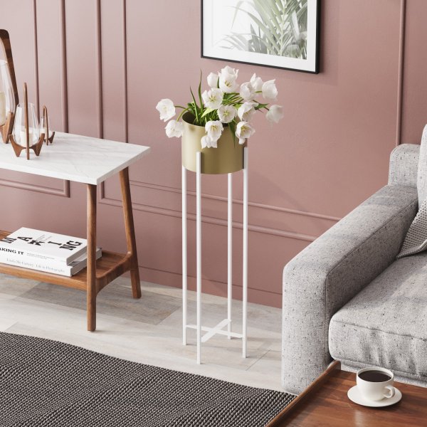 Pot Plato 25 - Blanc/or Pot Plato 25 - Blanc/or