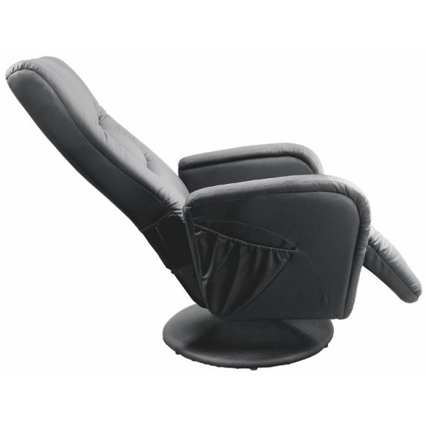 Fauteuil inclinable Bibi en cuir artificiel noir + Détachant pour meubles Fauteuil inclinable Bibi en cuir artificiel noir + Détachant pour meubles