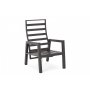 Morton Ftljset med bord & fotpallar (recliner) - Mrkgr/gr