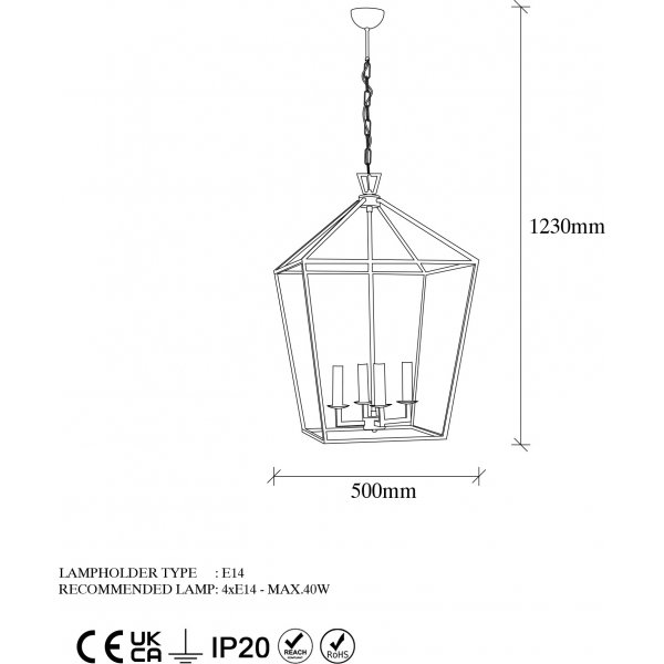 Tilly taklampa 13252 - Guld Tilly taklampa 13252 - Guld