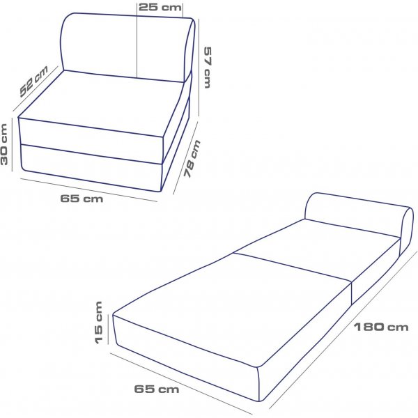 Canap-lit Magic - Bleu