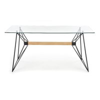 Ulrica matbord 160 cm - Glas/svart Ulrica matbord 160 cm - Glas/svart