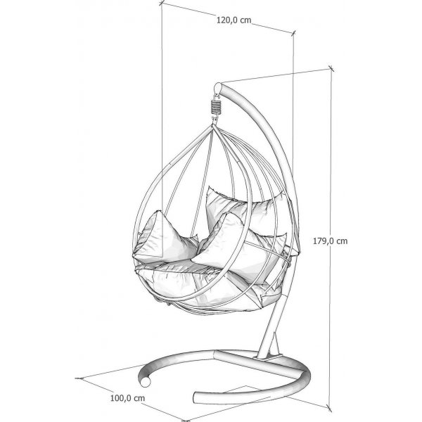 Mavera h�ngstol - Antracit/svart