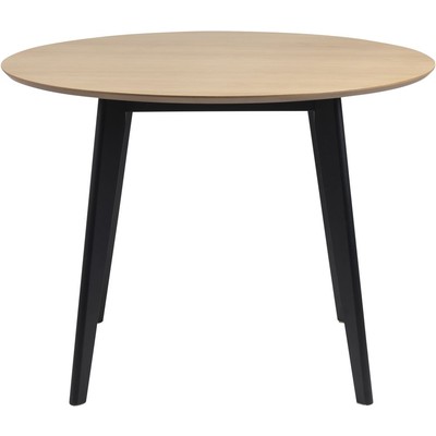 Roxby matbord Ø105 cm - Ek/svart