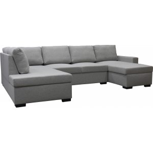 Canap en U Solna 309 cm - Gris clair + Dtachant pour meubles