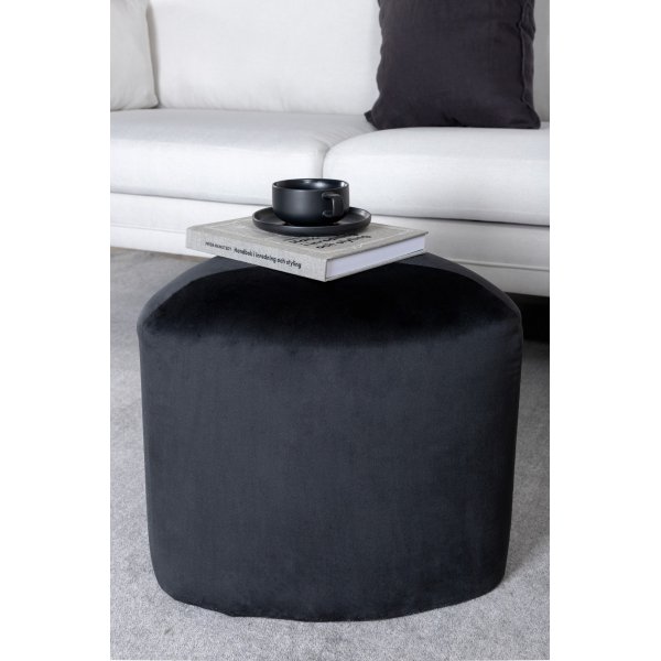 Tee sittpuff - Svart sammet Tee sittpuff - Svart sammet