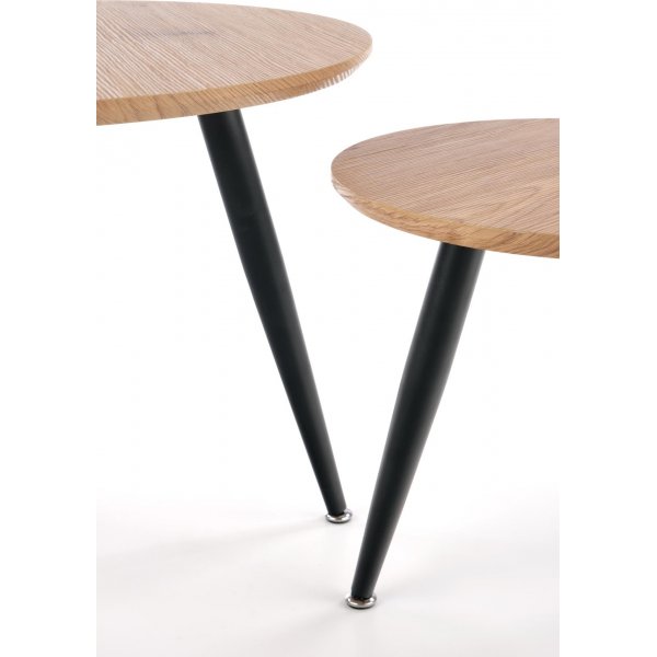 Table basse ronde Ø40/59 cm - Chêne/noir Table basse ronde Ø40/59 cm - Chêne/noir