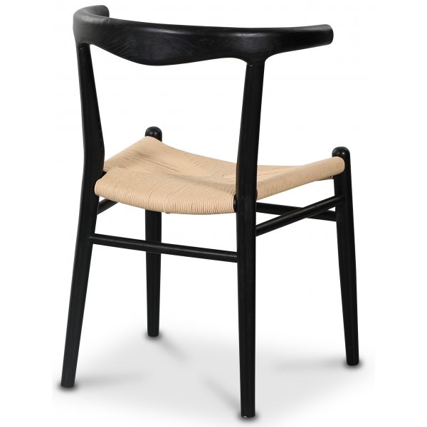 Berit matstol - Svart / Repsits