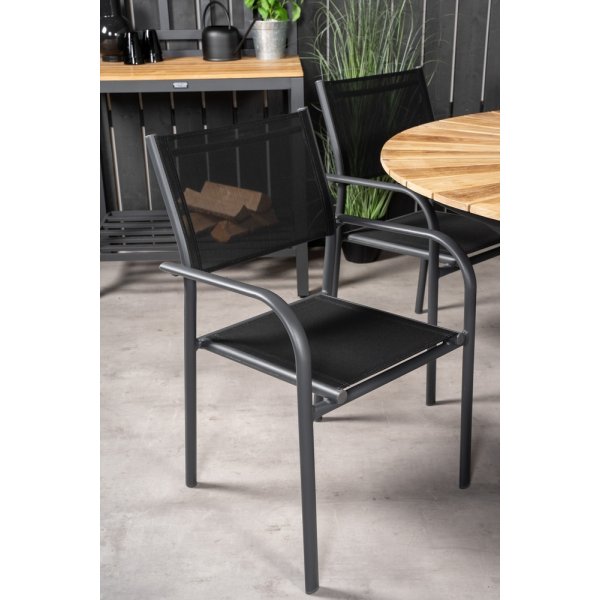 Mexico utematgrupp med 6 st Santorini stolar - Svart/Natur Mexico utematgrupp med 6 st Santorini stolar - Svart/Natur