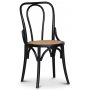 Sintorp matgrupp, runt matbord 115 cm inkl 4 st Samset svarta bjtr stolar - Betong (Laminat)