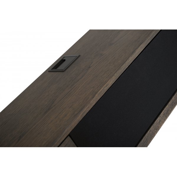 Banc média Vision 172 cm - Placage chêne laqué marron Banc média Vision 172 cm - Placage chêne laqué marron