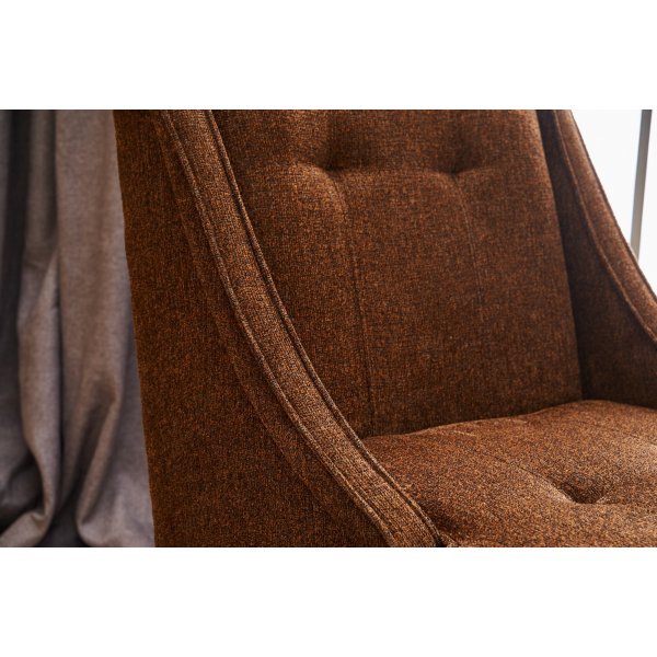 Fauteuil Ella - Marron/cuivre Fauteuil Ella - Marron/cuivre
