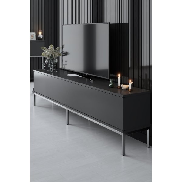 Banc TV Lord - Anthracite/argent Banc TV Lord - Anthracite/argent