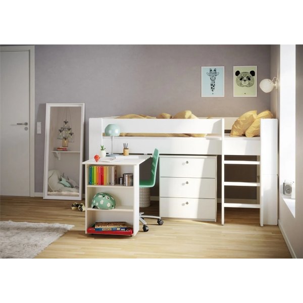 Voor kinderhoogslaper 90 x 200 cm - Zuiver wit