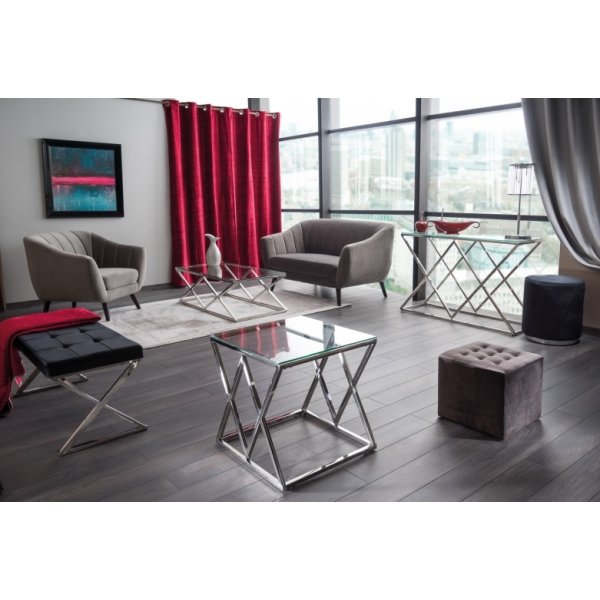 Table basse Maine 120 x 60 cm - Chromé Table basse Maine 120 x 60 cm - Chromé