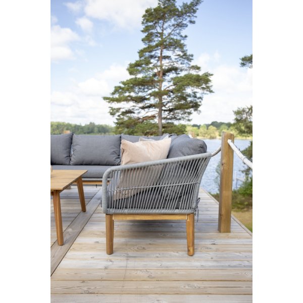 Groupe de canapés d'angle Chania - Gris Groupe de canapés d'angle Chania - Gris