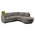 Modern Living soffa - Hrnsoffa med rund divandel hger - Limegrn