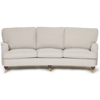 Howard Watford Deluxe 4-sits svängd soffa - Beige tyg + Fläckborttagare för möbler