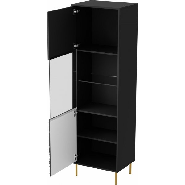 Kogelglazen kast - Zwart/goud