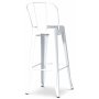 France Deco Barstol i metall - Vit