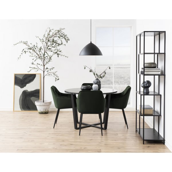 Brooke karmstol - Grn/svart