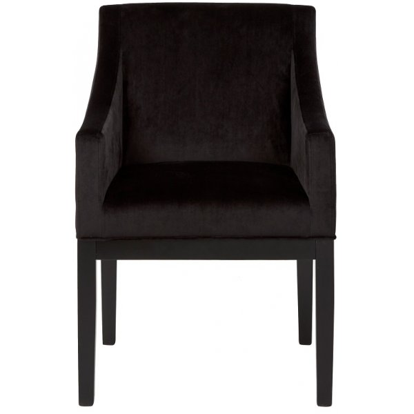 Shetland karmstol - Svart sammet